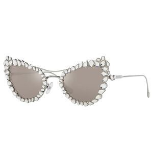 Swarovski SK 7011 4001AP Silver Metal Irregular Sunglasses Silver Mirror Lens